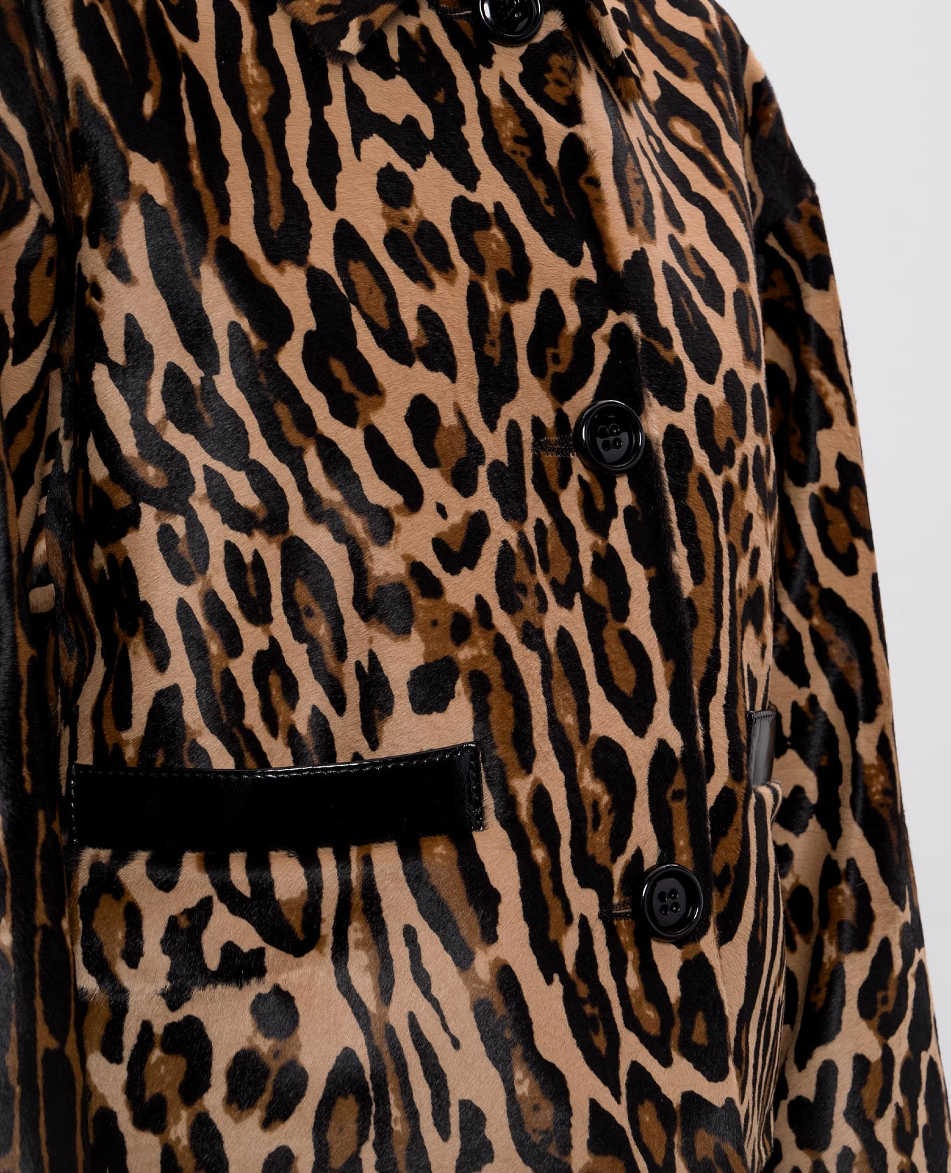 Brown leather jacket with animal print Babe Pay Pls 5