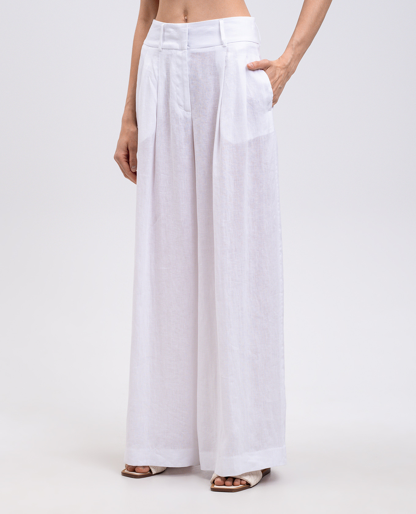

White linen palazzos Peserico