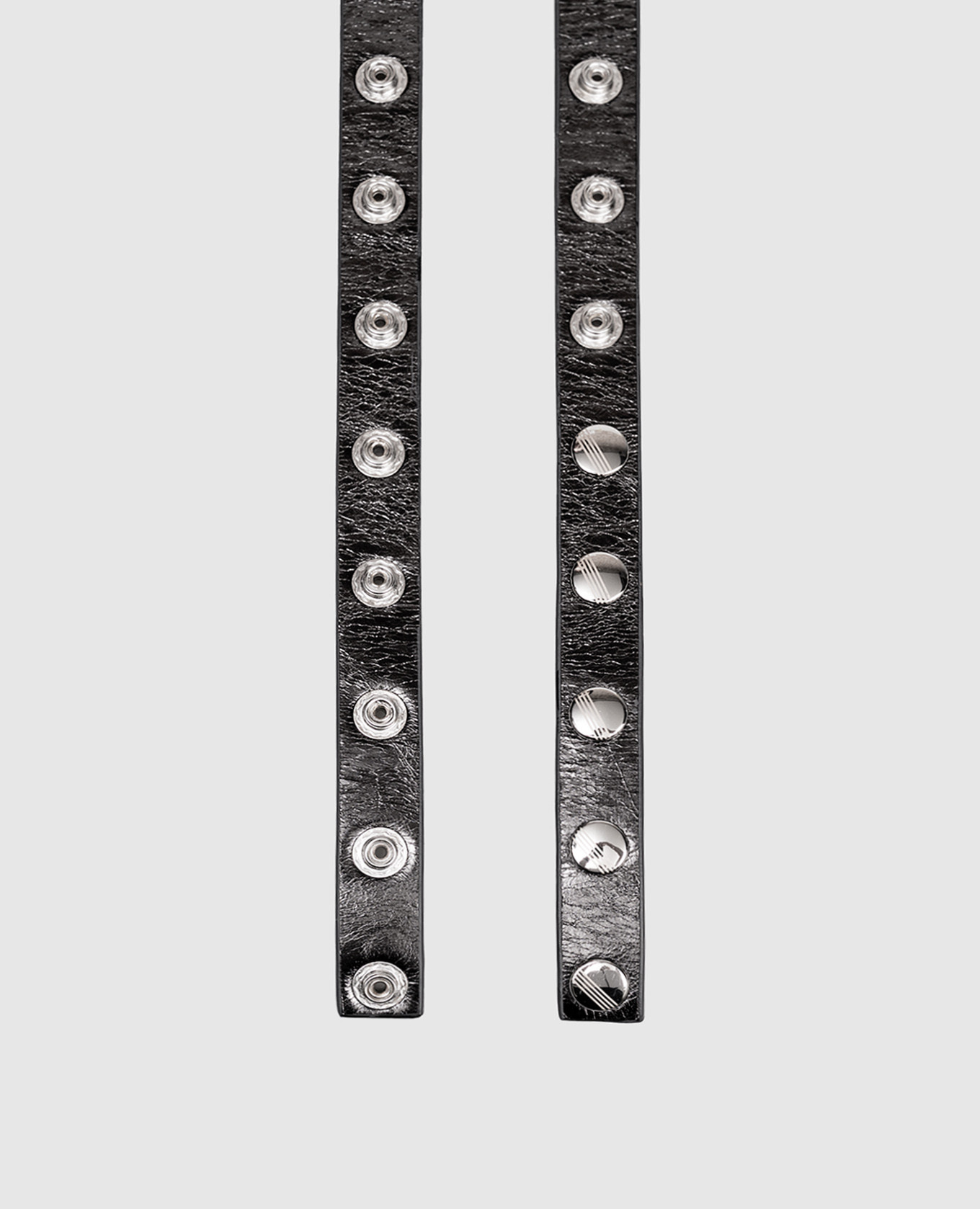 Gray leather belt The Attico 3