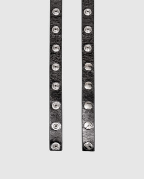 The Attico Gray leather belt 251WKE00027LBT070AA