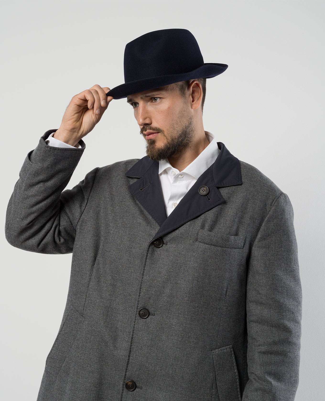

ALESSANDRIA blue hat made of wool Borsalino