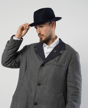 Borsalino ALESSANDRIA blue hat made of wool 390330m