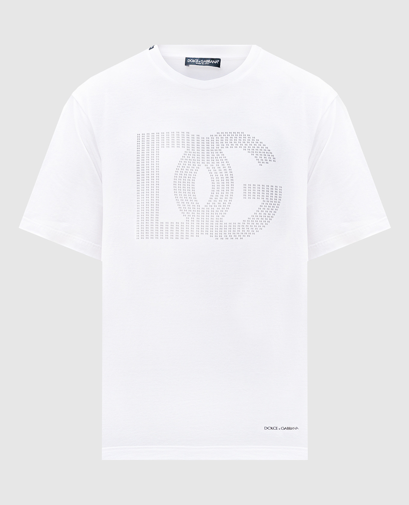 White T-shirt with monogram logo print Dolce&Gabbana