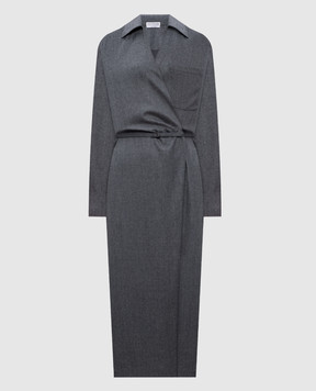 Brunello Cucinelli Gray dress with a smell ME226A5395