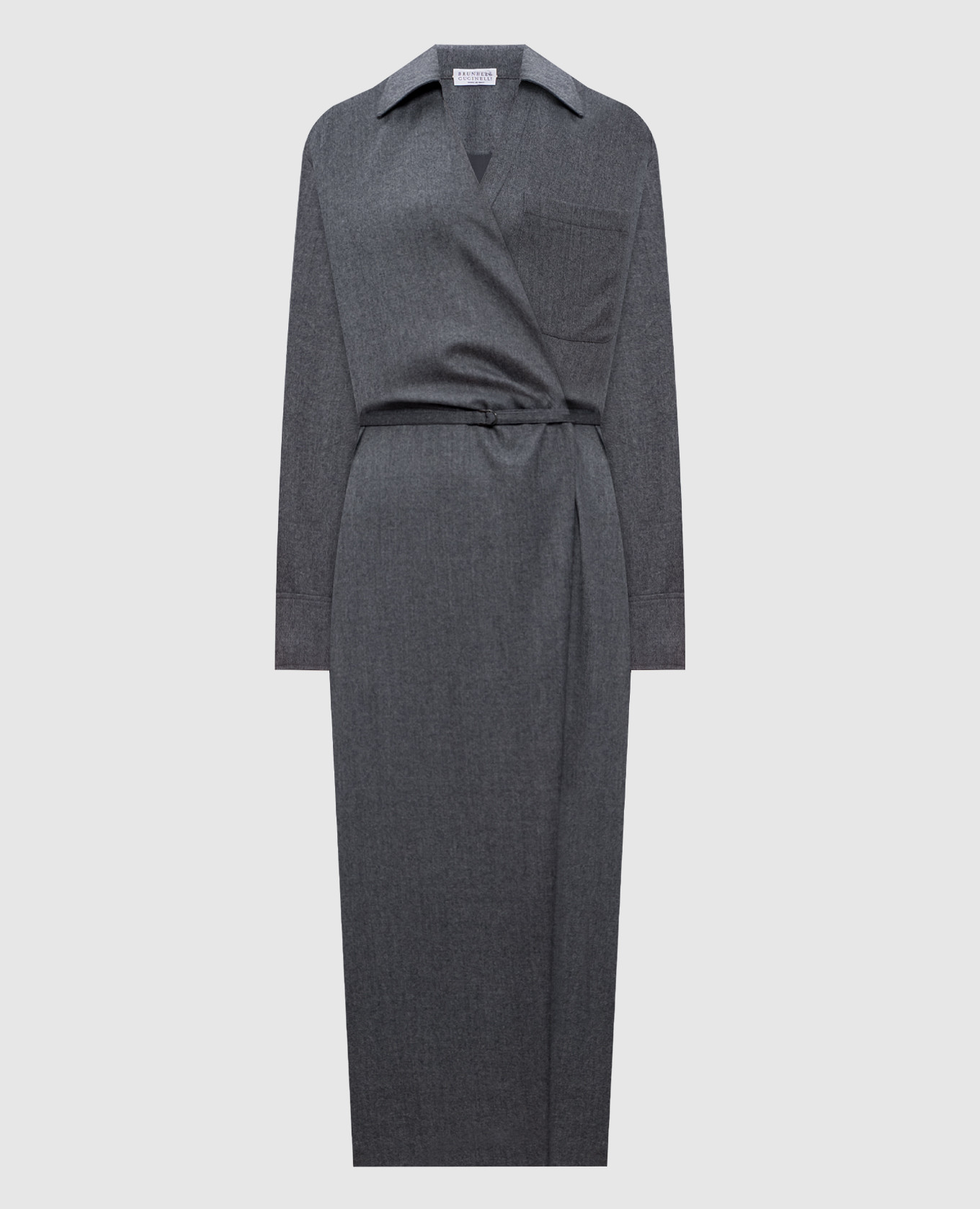 Gray dress with a smell Brunello Cucinelli