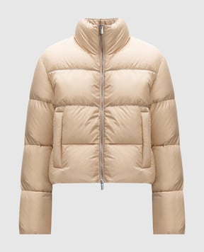 Peserico Beige down jacket with monil chain A2402506957