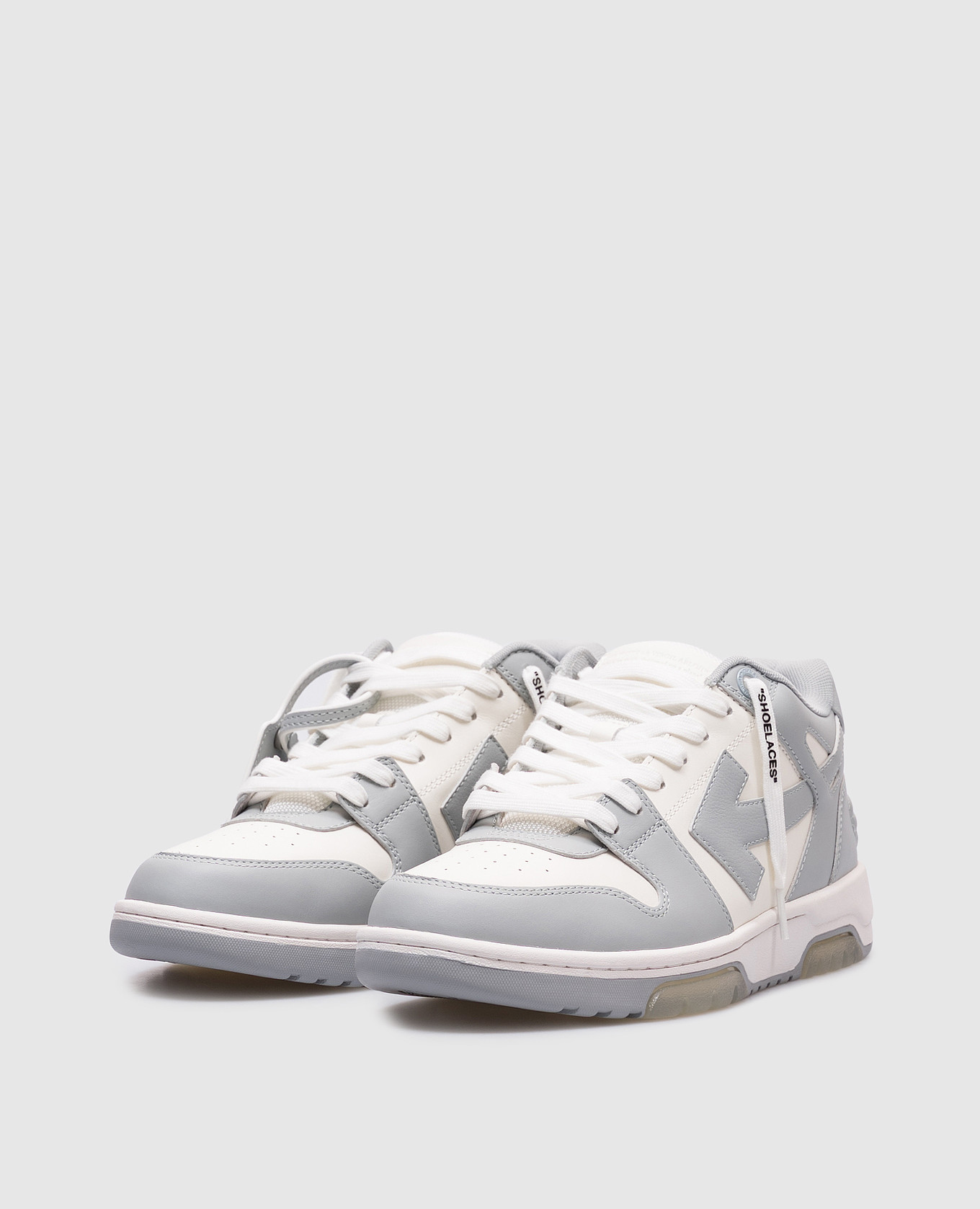 

Gray leather sneakers Out of Office Off-White, Grey