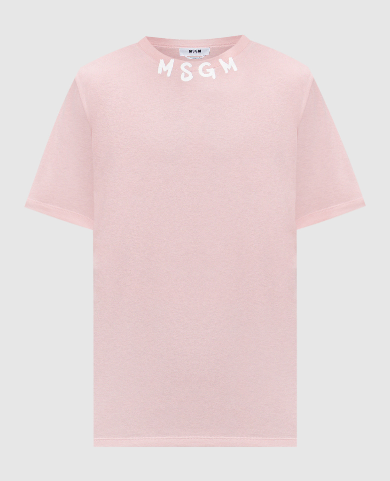 

Pink t-shirt with logo print MSGM