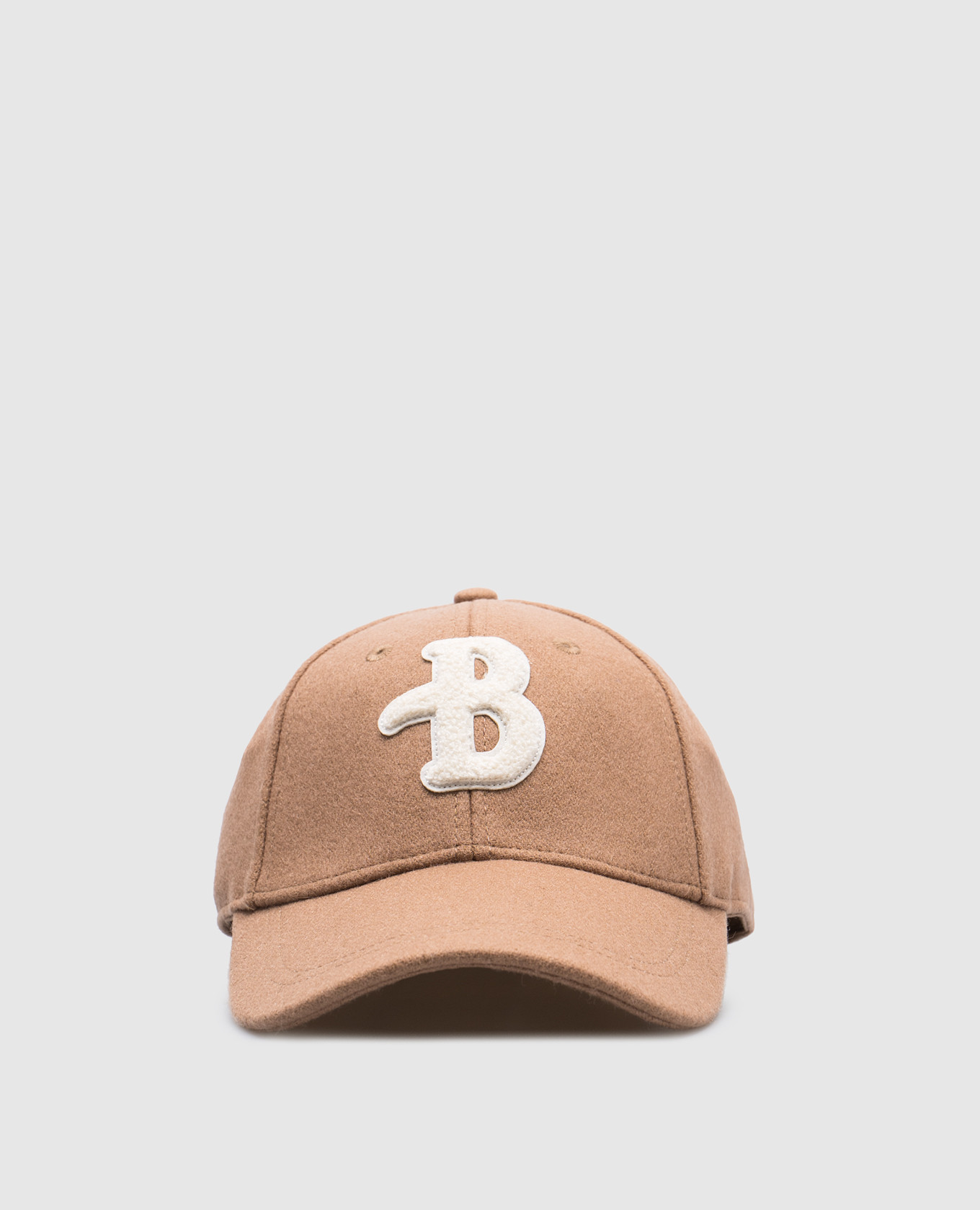 

Brown wool cap with logo patch Ballantyne