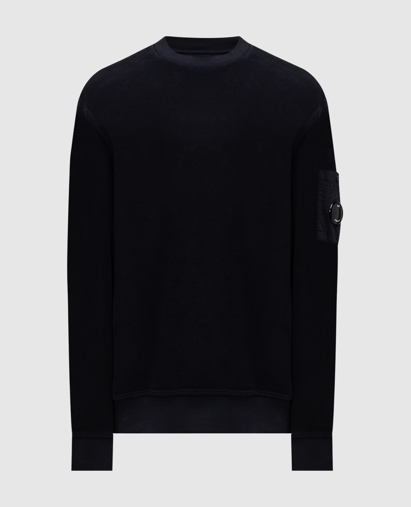 Blue sweatshirt with logo patch C.P. Company