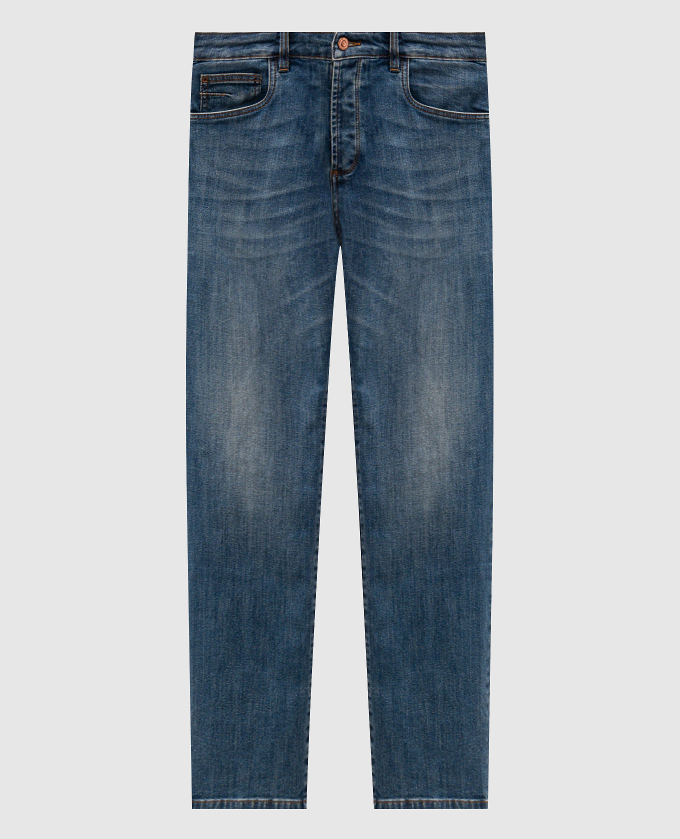 Blue jeans with logo patch Officina 36