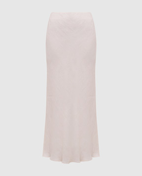 Peserico Beige linen midi skirt E0519402600
