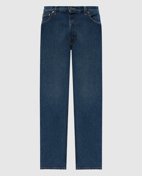 Off-White Blue jeans with logo patch OMYA175C99DEN004