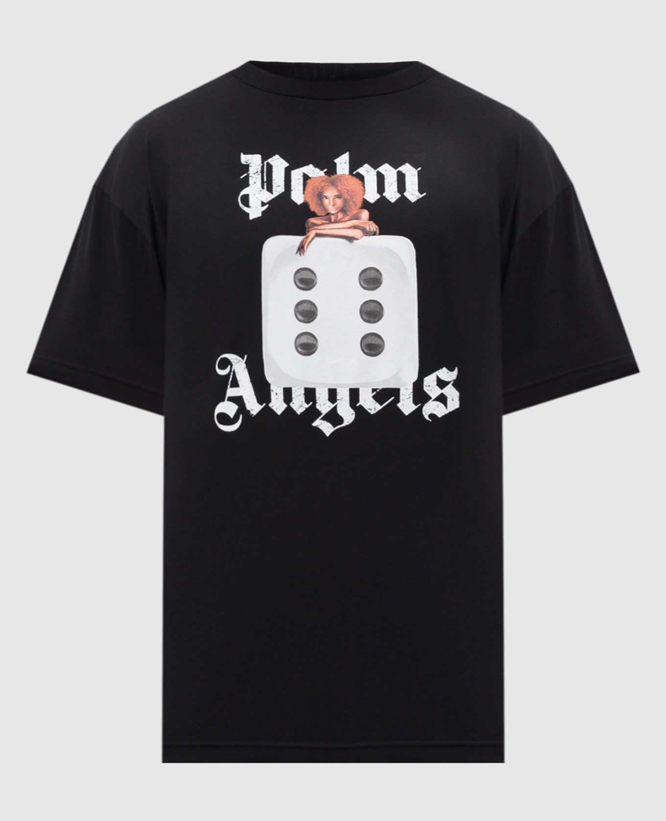 Black Holly Pin Up Print T-Shirt Palm Angels