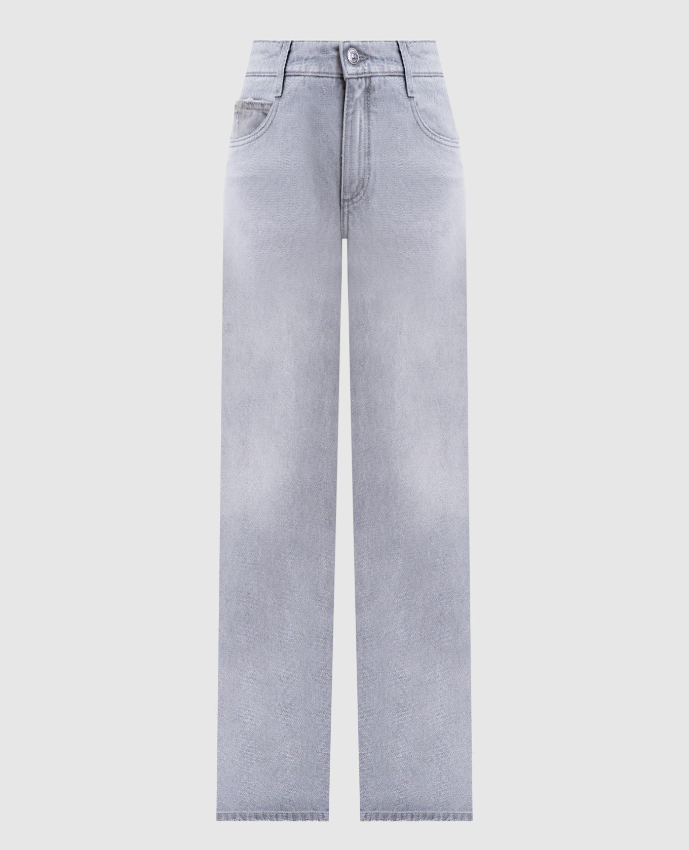 Grey jeans with logo patch Ermanno Scervino