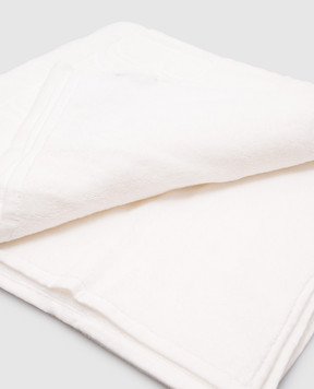 Balmain White terry towel with logo pattern BWP001620