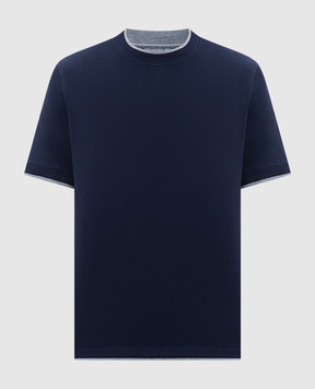 Brunello Cucinelli Blue layered T-shirt M0B137427
