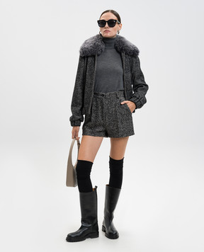 Dolce&Gabbana Grey cashmere turtleneck with DG monogram FXW42ZJBW0P