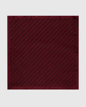 Brunello Cucinelli Burgundy silk pachet scarf MI8740091