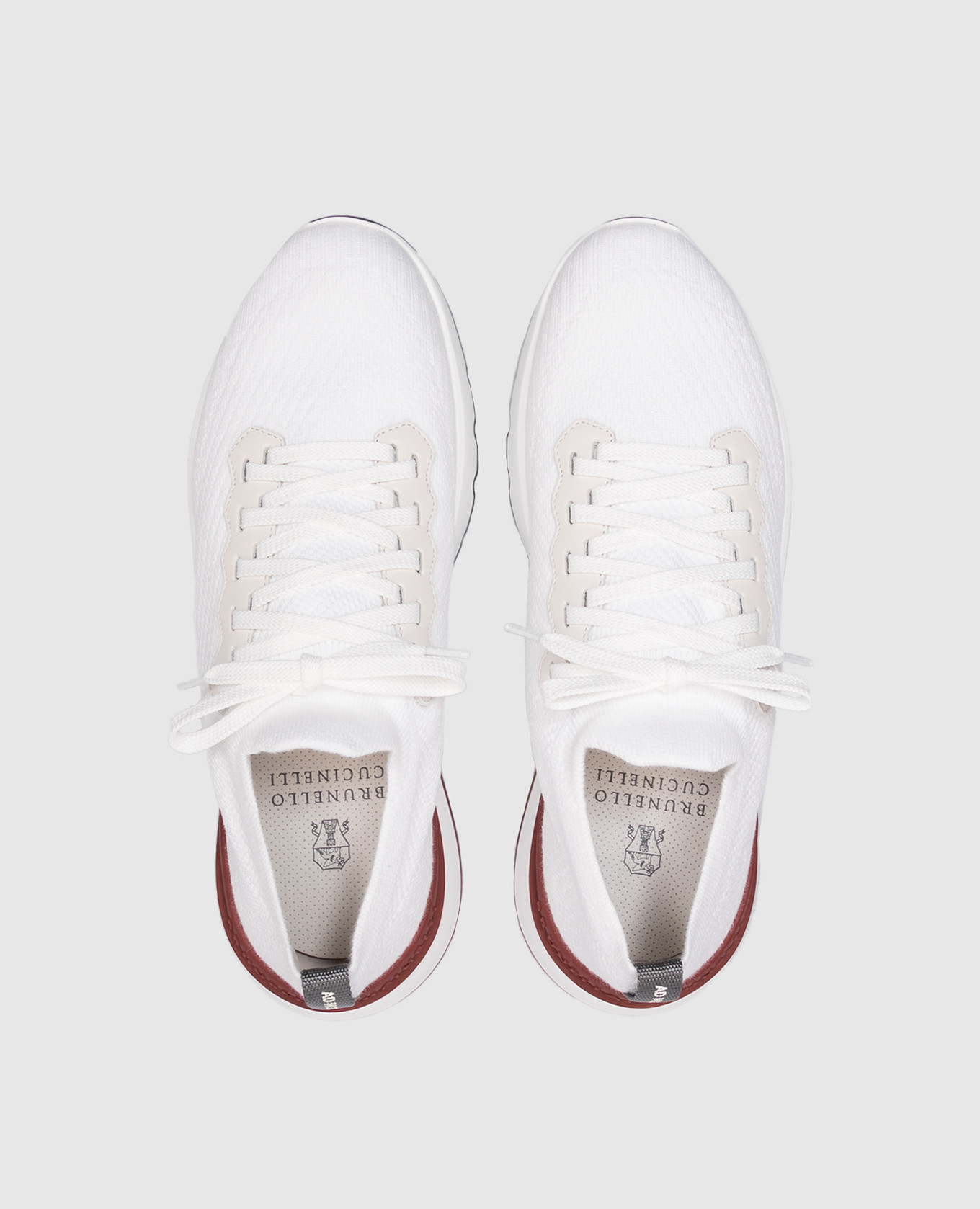 White sneakers with textured logo Brunello Cucinelli 4