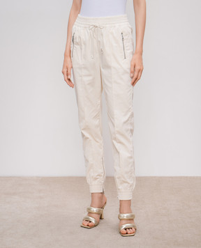 Ermanno Scervino Beige corduroy joggers D457P308HBP