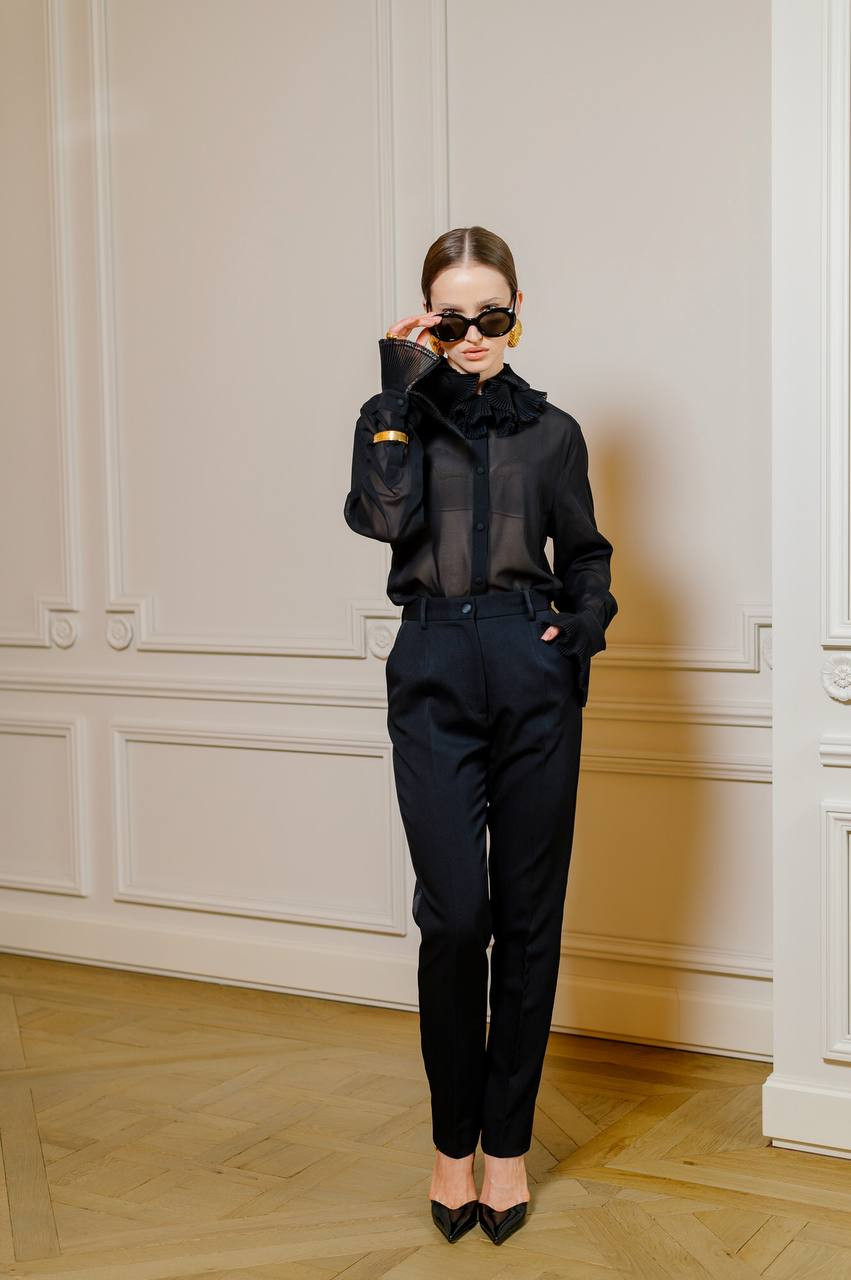 Black silk blouse with pleating Dolce&Gabbana 6