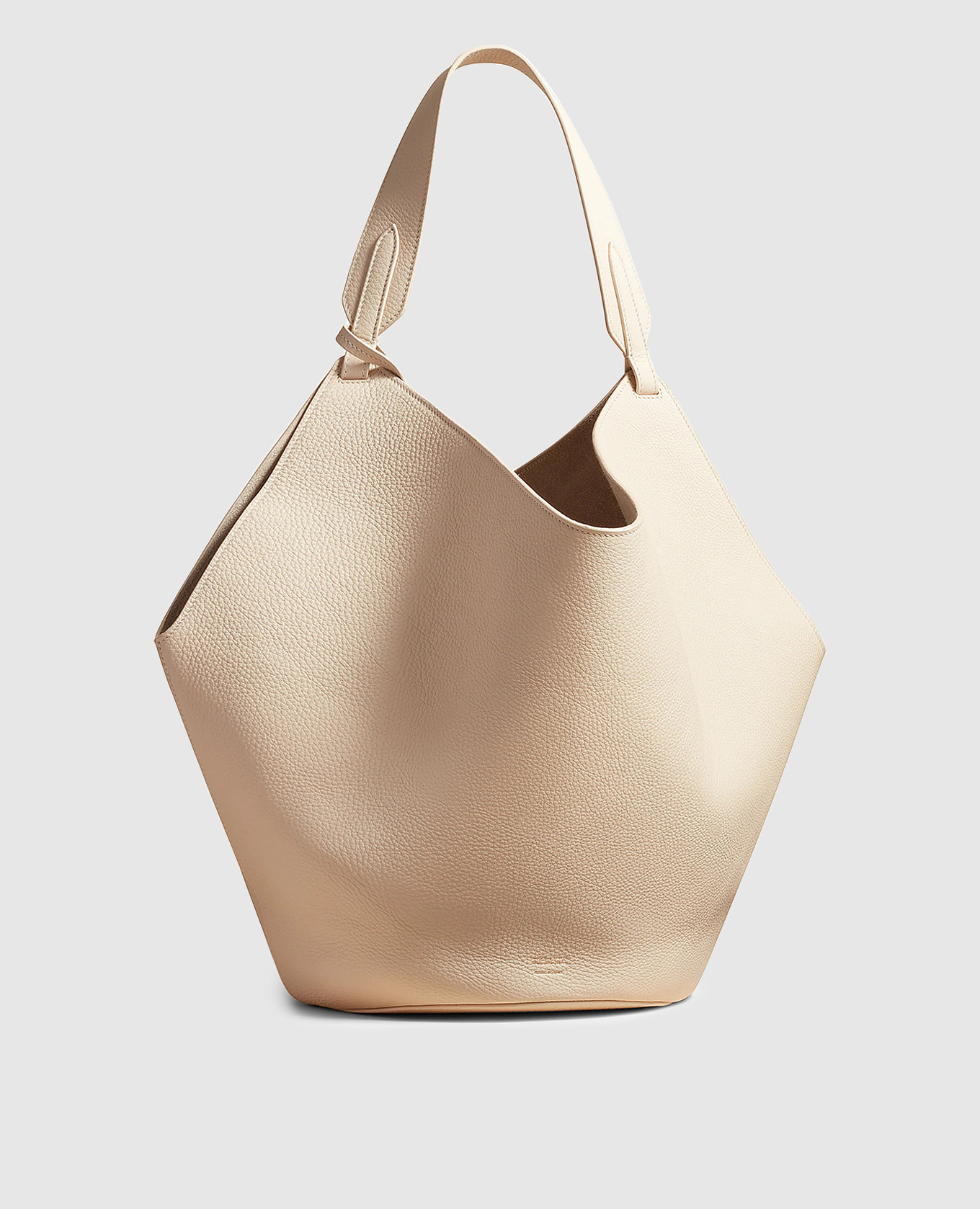 

Beige leather Lotus bag Khaite