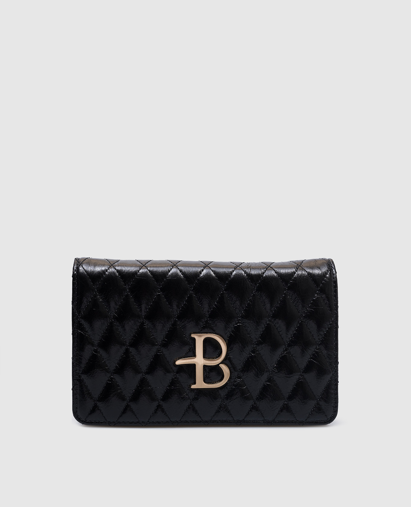 

Black leather cross-body bag DIAMOND POCHETTE Ballantyne