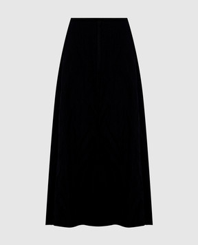 Marc Le Bihan Black skirt with wool with a harvester effect 2551
