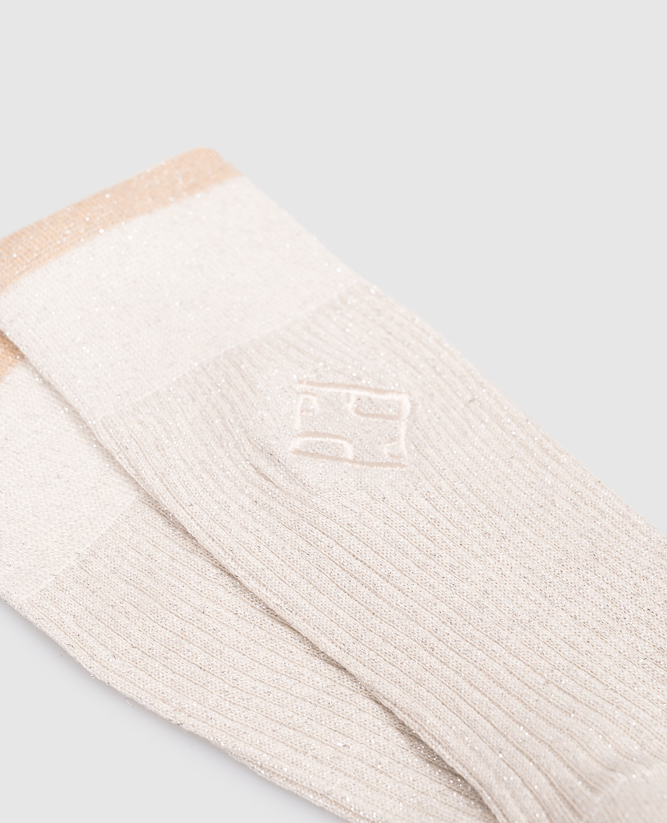 

Beige socks with lurex Peserico