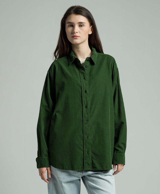 The Row - Green corduroy shirt Penna 7963W2963 - shop with