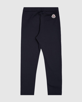 Moncler ENFANT Children's blue leggings with a logo J29548H0000289A2Q1214