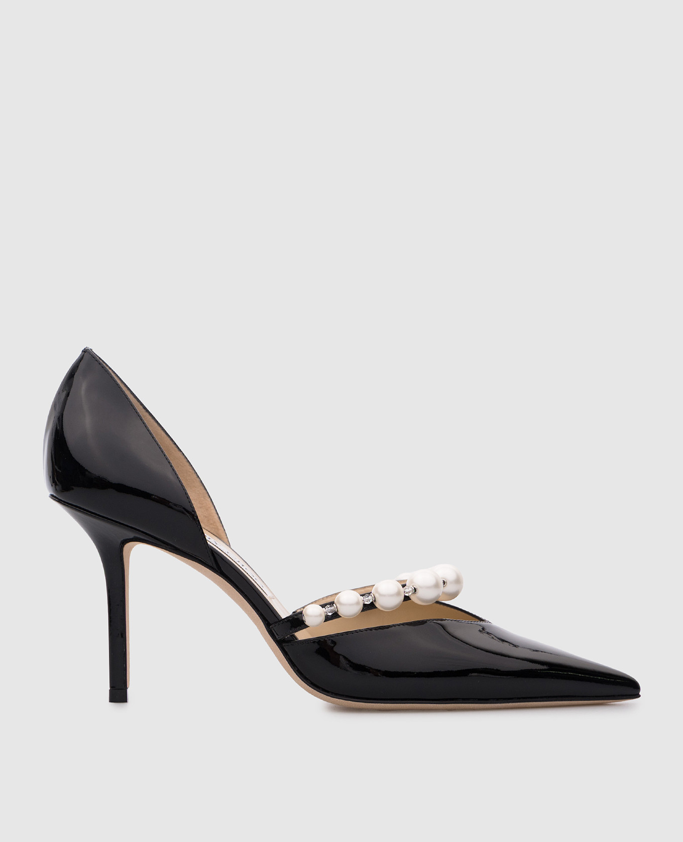 Jimmy Choo AURELIE 85 black patent leather…