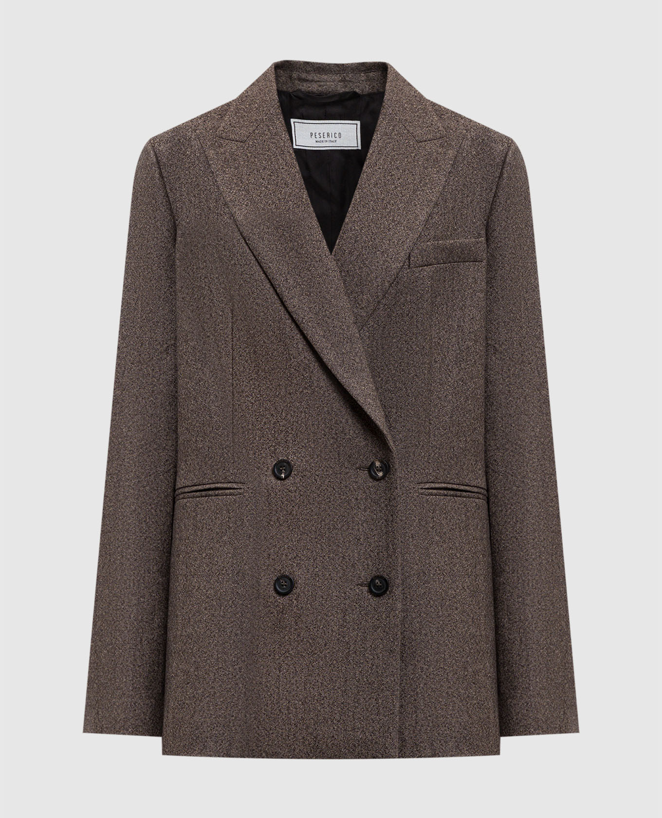 

Brown double-breasted wool jacket Peserico