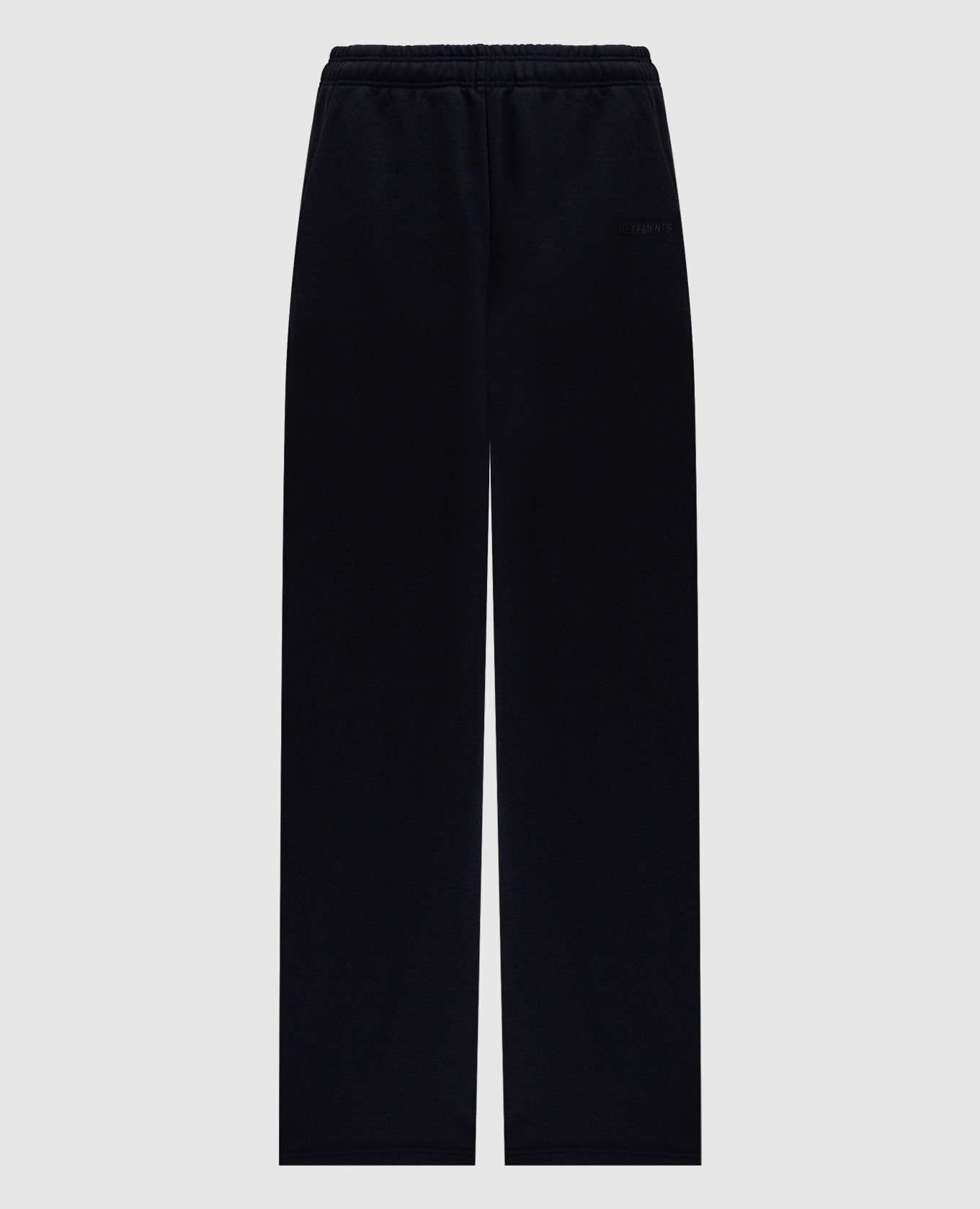 Black sweatpants with logo embroidery Vetements