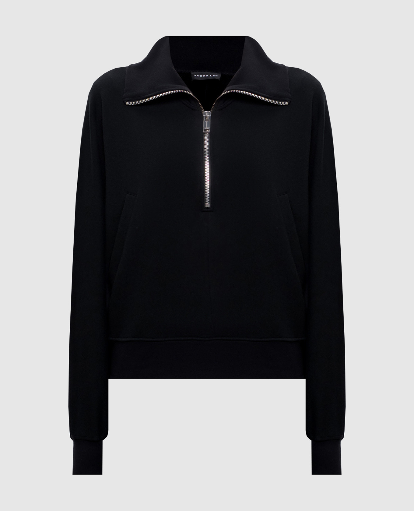 

Black sweatshirt with zipper Jacob Lee