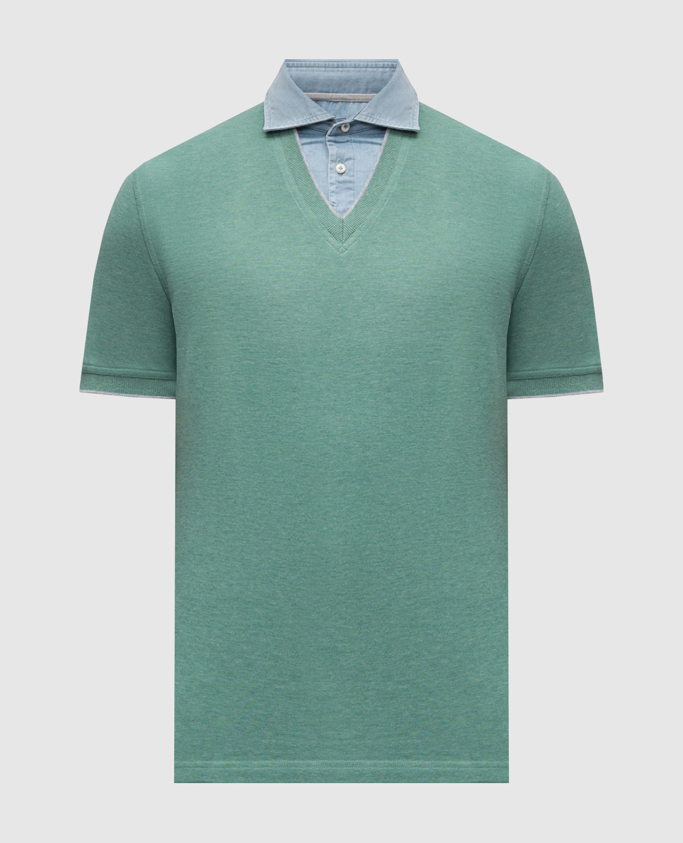 

Green polo collar t-shirt Brunello Cucinelli