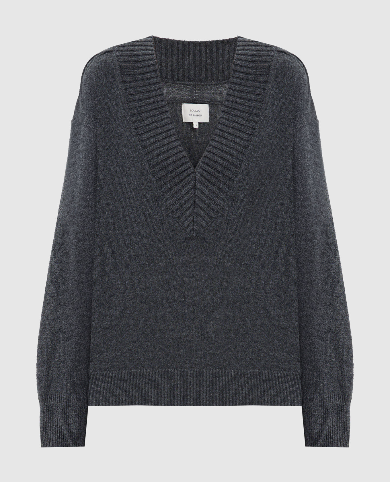 

SAGE grey cashmere pullover Loulou de Saison