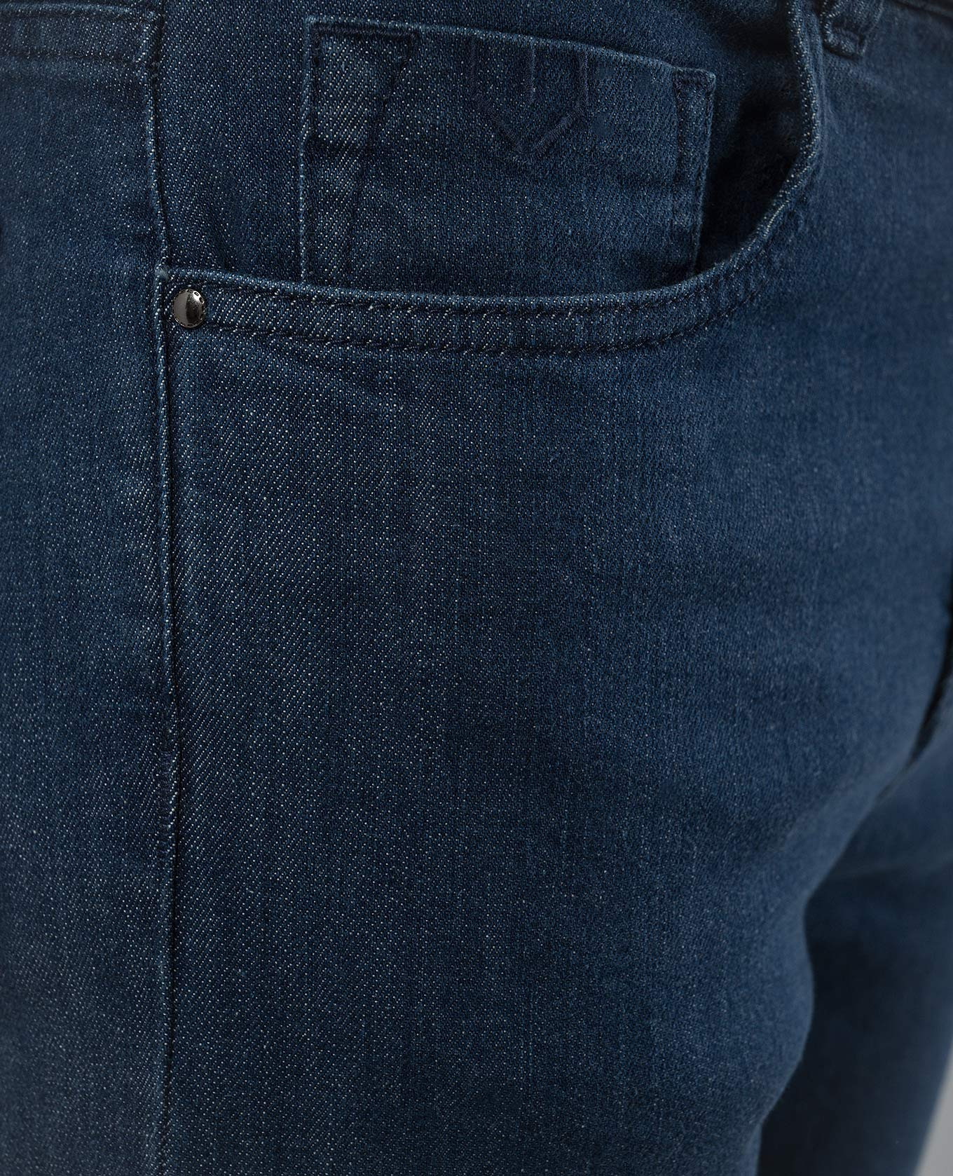 

Blue jeans with logo patch Canali, Light blue