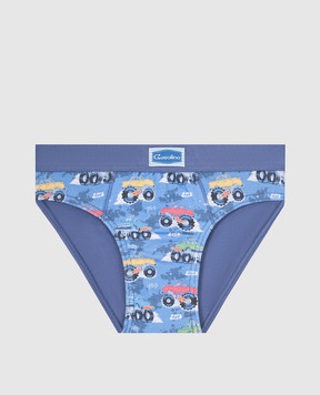RiminiVeste Gasolino children's blue briefs with a print U3713