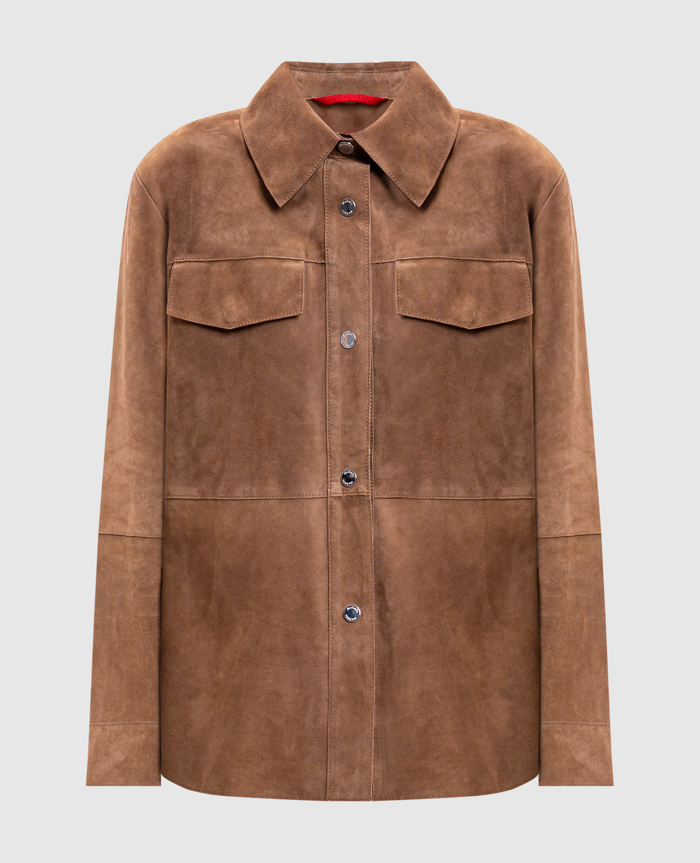 

STALLO brown suede shirt jacket Max & Co