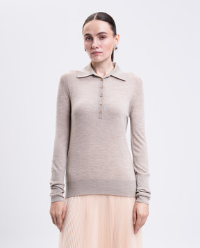 Ermanno Scervino Beige wool polo shirt D475M341IVH