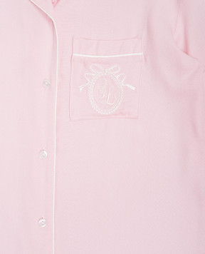 Story Loris Baby pink pajamas with logo emblem embroidery 36831816
