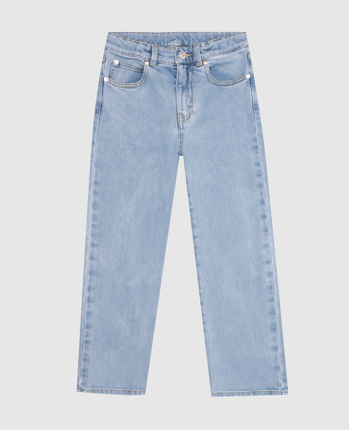 

Children's blue jeans with logo patch Moncler ENFANT, Light blue