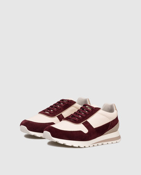 Brunello Cucinelli Leather sneakers with emblem MZUESLA289