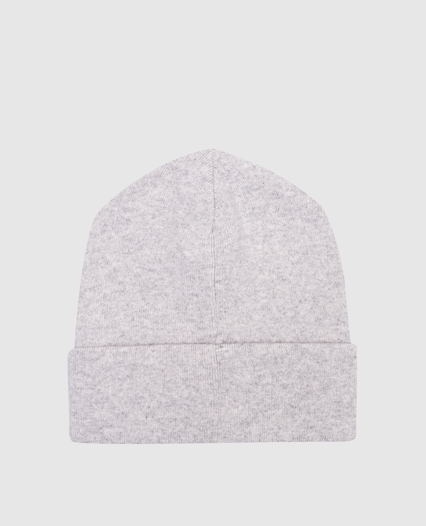 Gray melange cashmere hat with monil chain Brunello Cucinelli 3