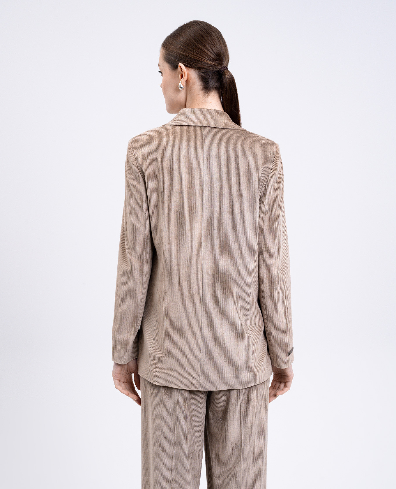 

Brown corduroy jacket with monil chain Peserico