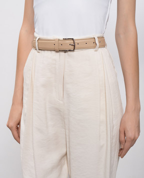 Babe Pay Pls Beige leather belt 0C003