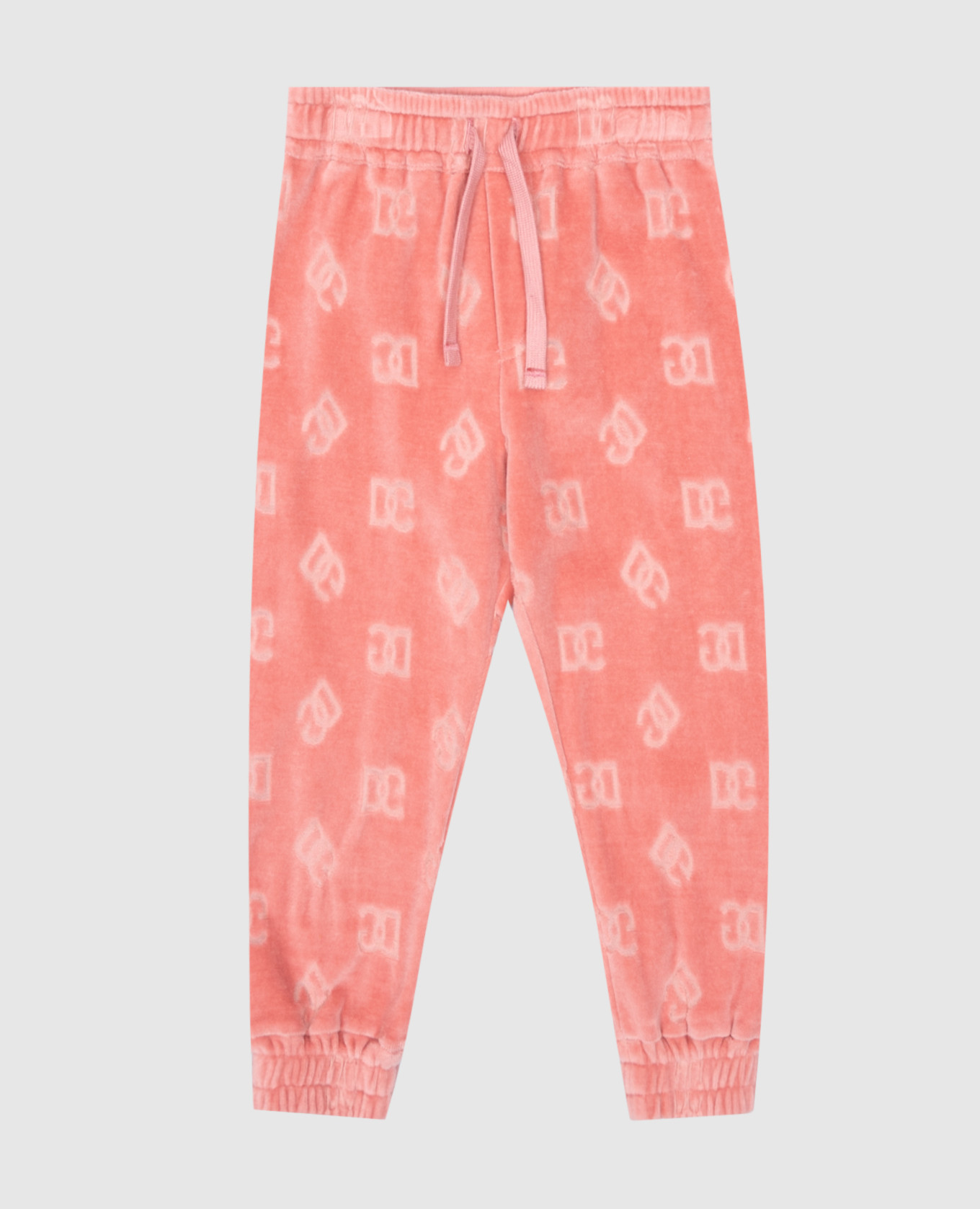 

Kids' pink sweatpants with monogram logo pattern Dolce&Gabbana