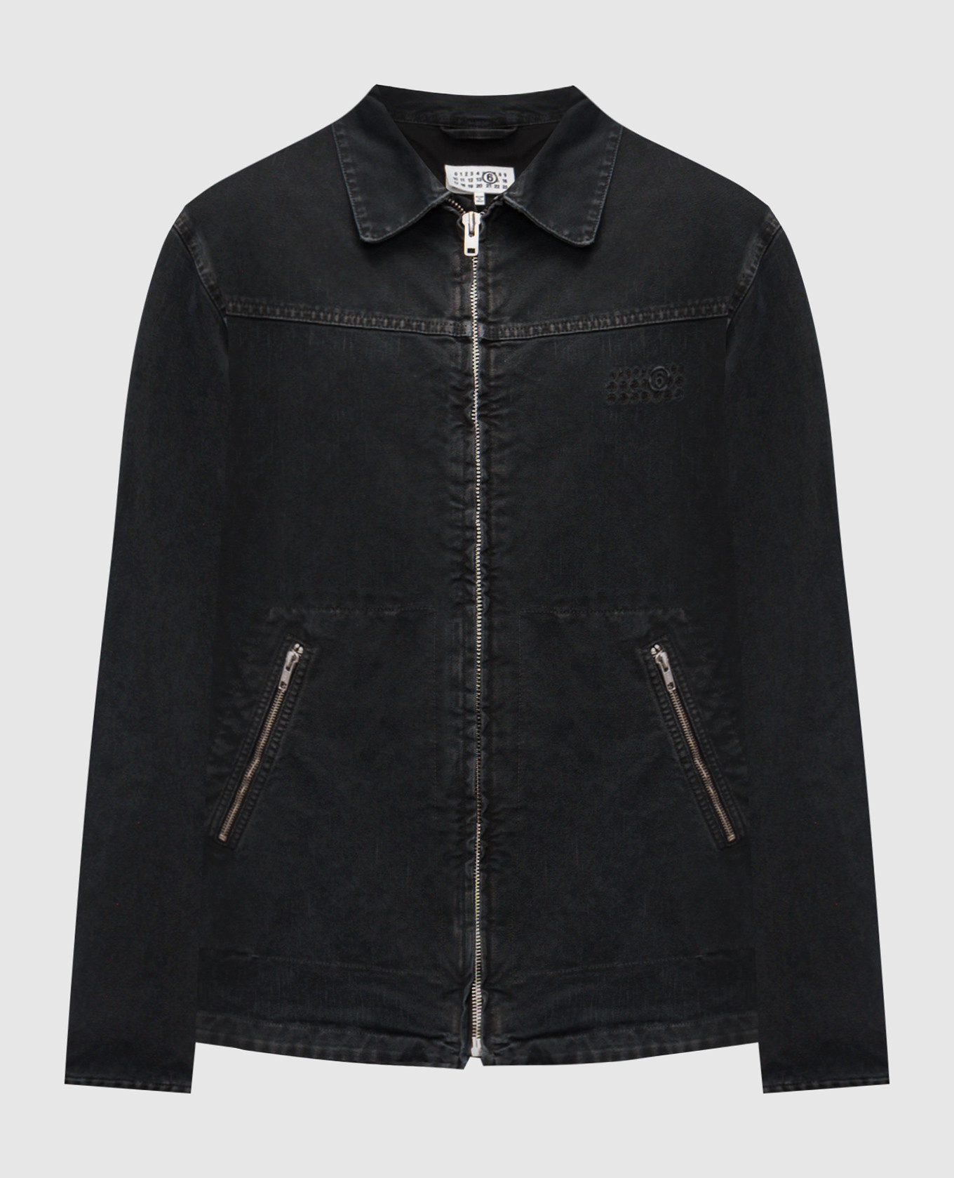 

Black denim jacket with logo Maison Margiela MM6
